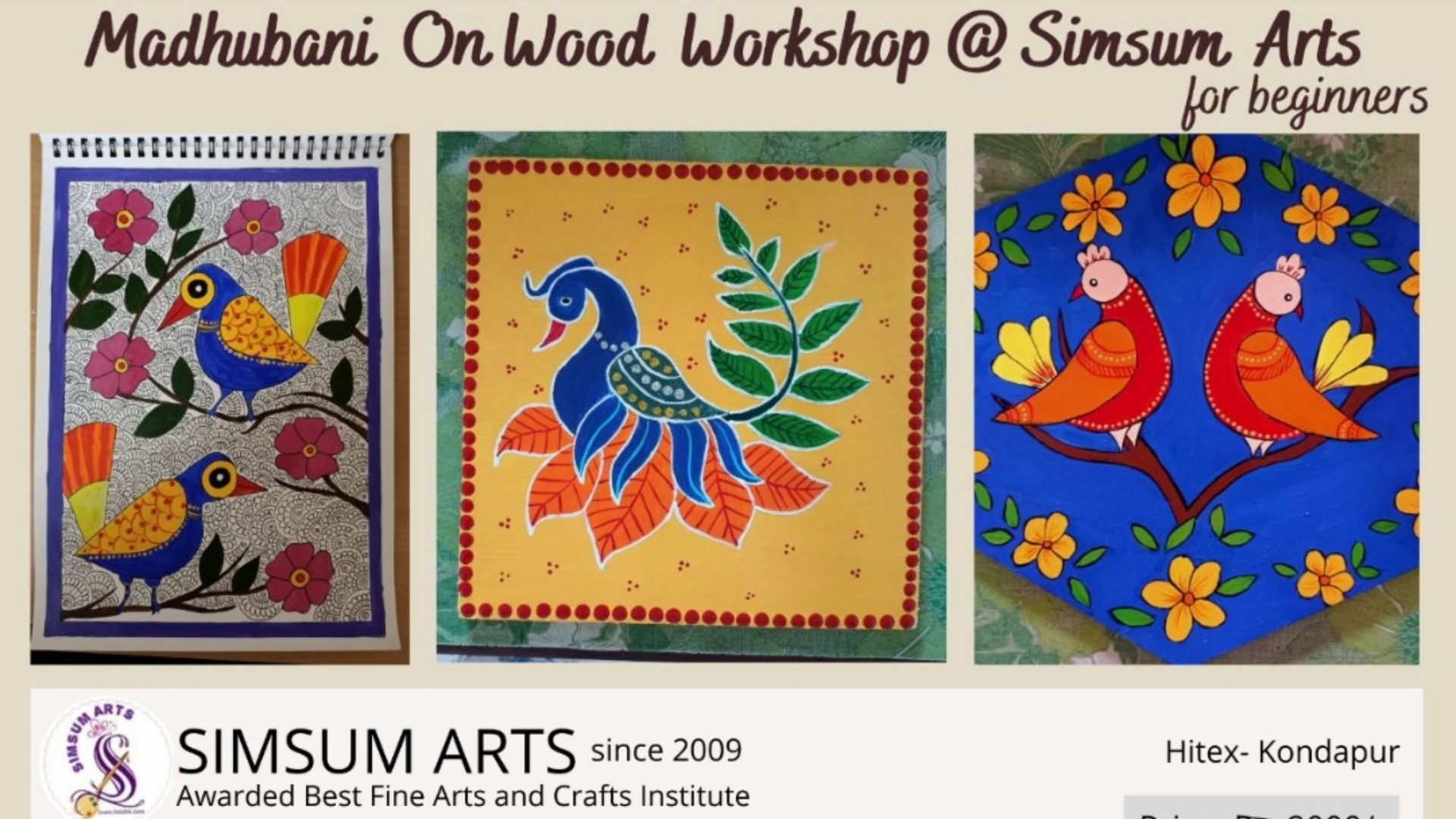 Madhubani on Wood Simsum Arts Tickets by Simsum Arts, Sunday