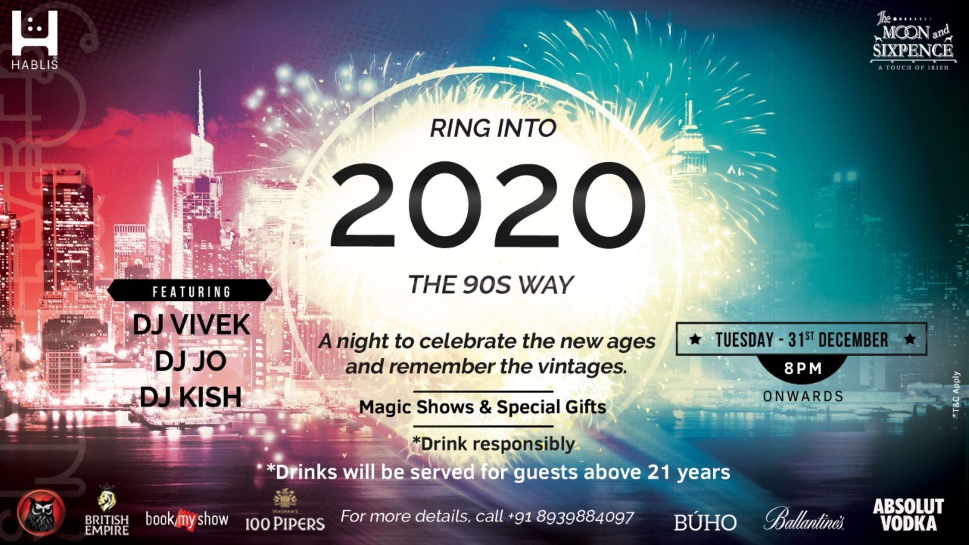 New year 2020 at The Moon & Sixpence Tickets by Hablis ...