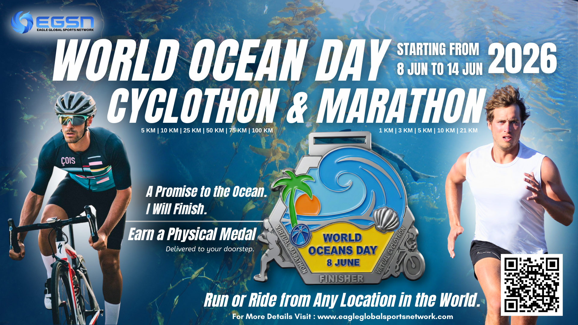 WORLD OCEAN DAY 2026 #VIRTUAL MARATHON & CYCLOTHON - AMARAVATI