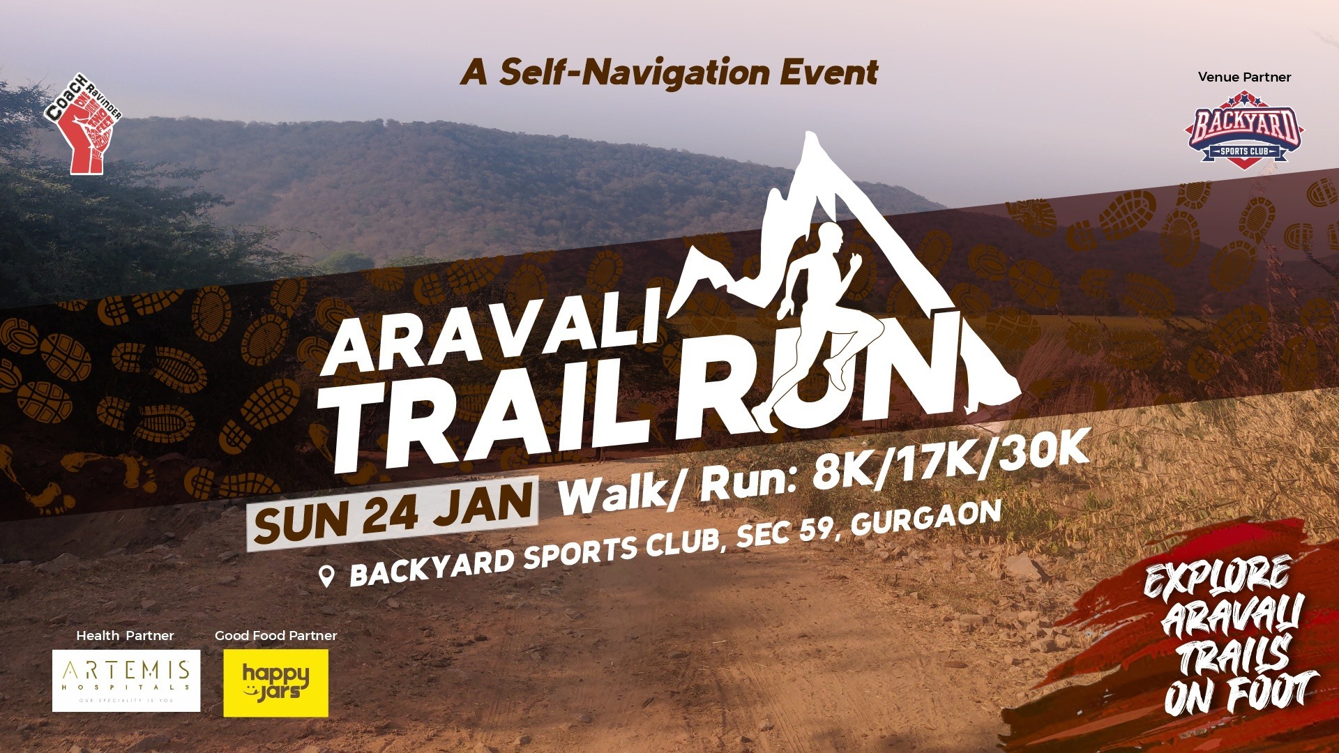 Aravali Trail Run 2021 Tickets by Coach Ravinder, Sunday, January 24