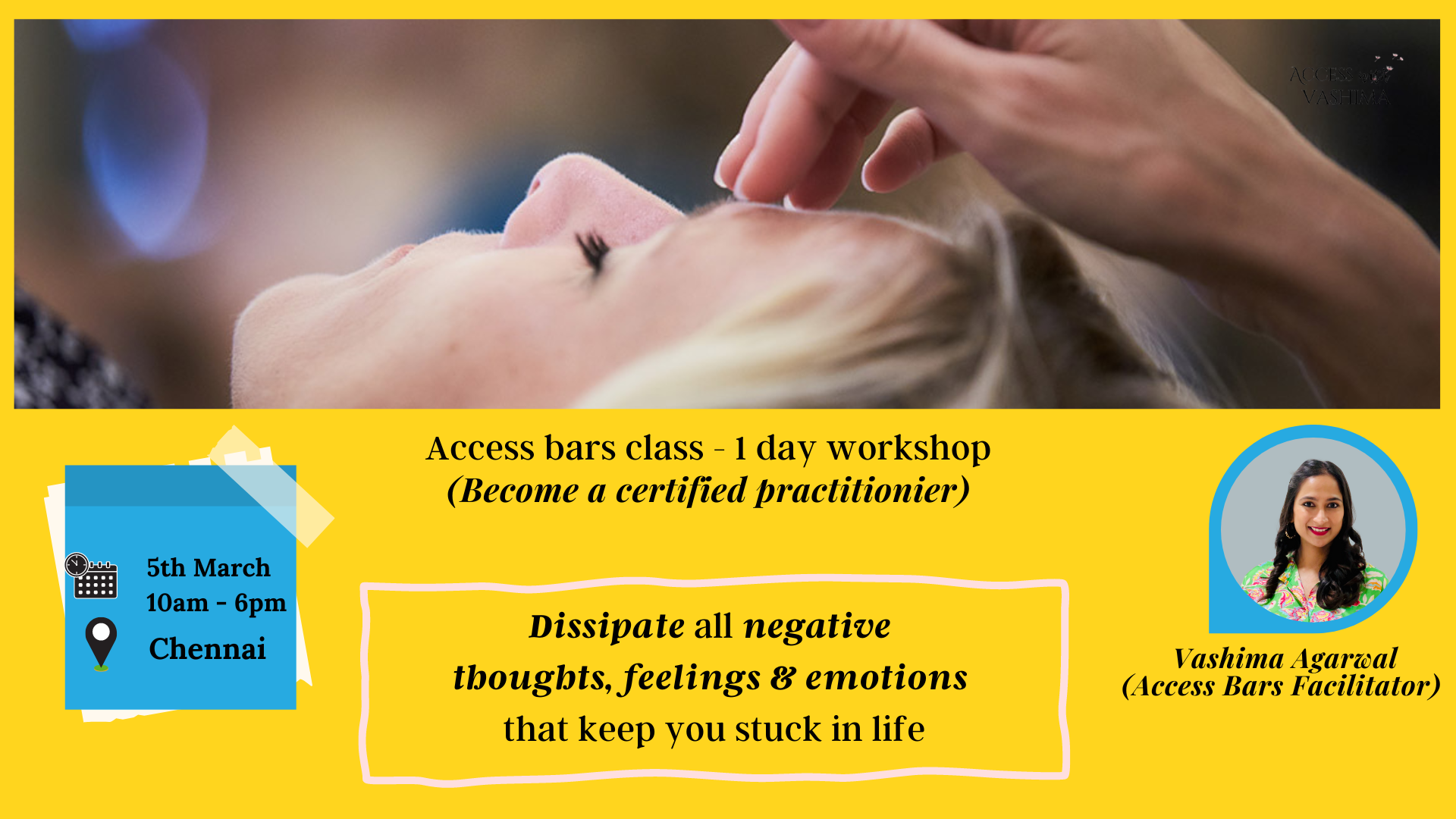 Access Bars Class Certified course Tickets by Vashima Agarwal, Sunday