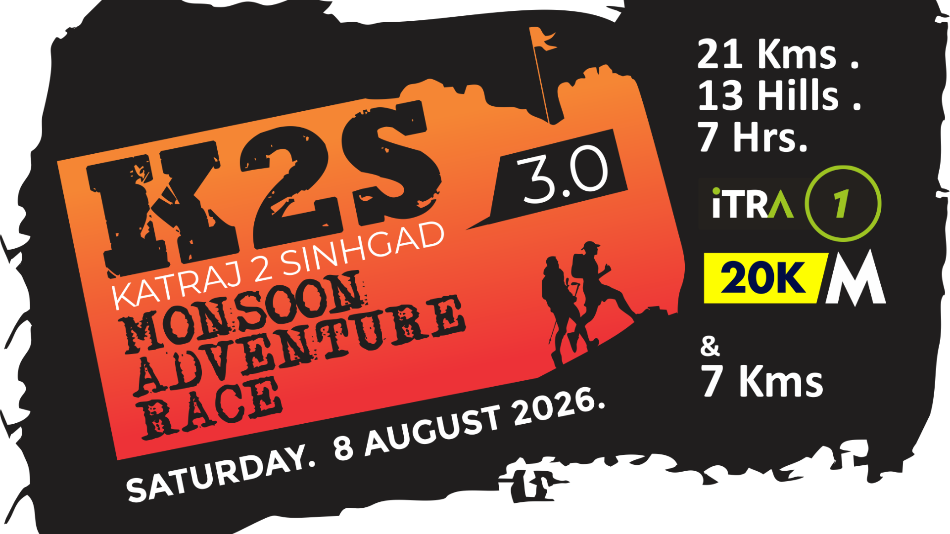 K2s Katraj to Sinhgad Monsoon Adventure Race 3.0