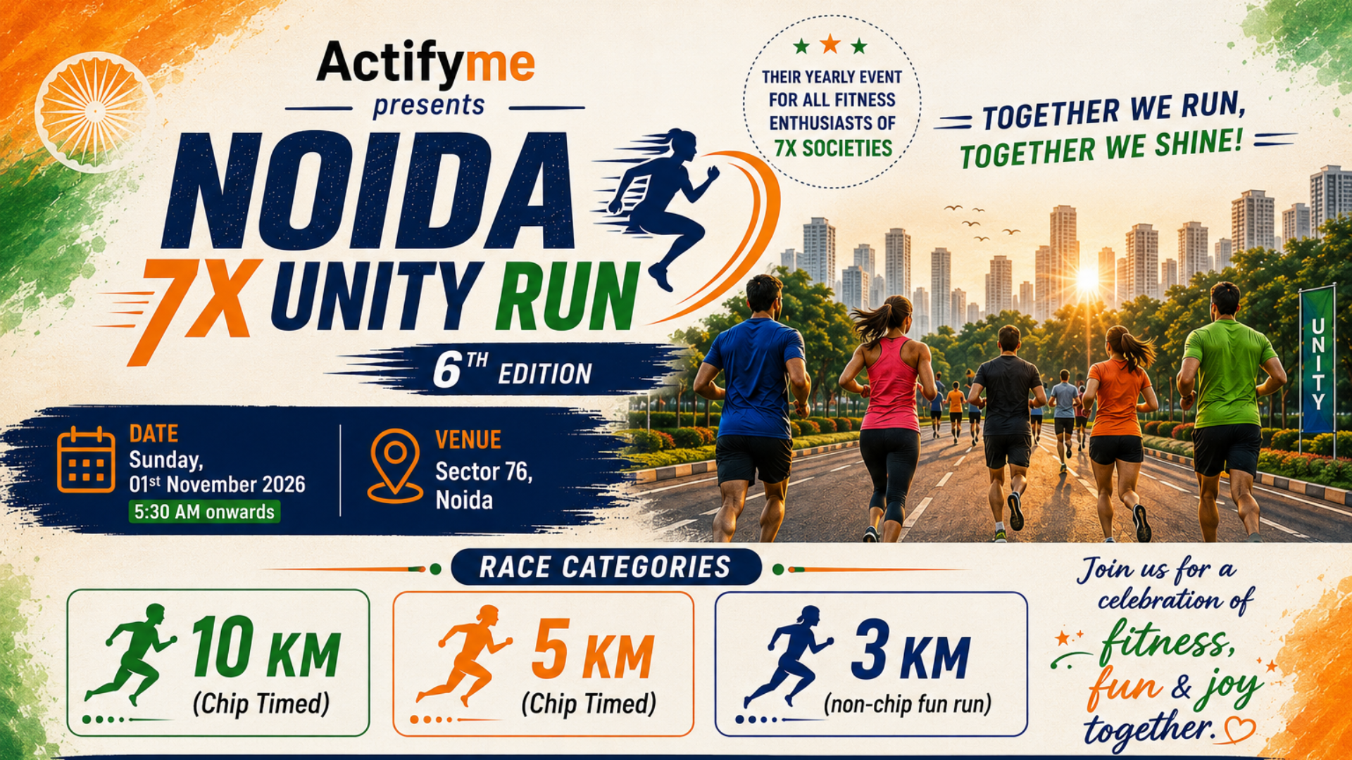 Noida 7x Unity Run Event - 6th Edition