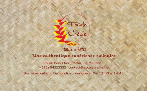 Escale Creole Restaurant Creole lle Maurice