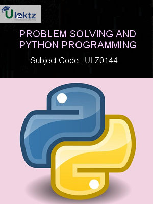 Problem Solving and Python Programming | ULZ0144 | uLektz Learning ...
