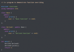 Function Overriding in C++ [Function Overloading vs Overriding with ...