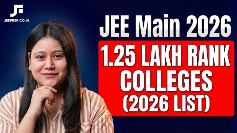 jee main 1.25 lakh rank colleges