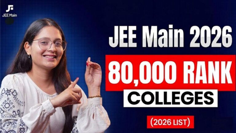 jee main 80000 rank colleges