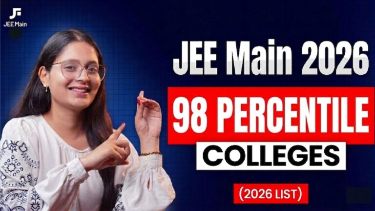 JEE Main 98 percentile colleges