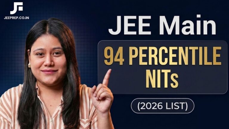 JEE Main 94 Percentile NITs