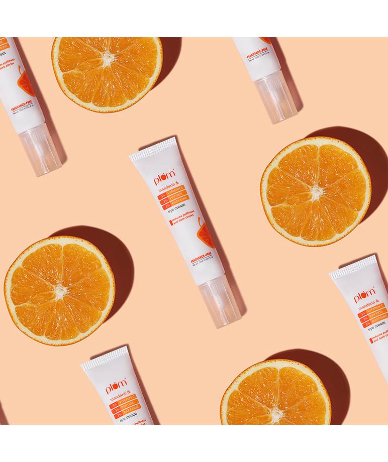 3 Vitamin C, 3 Peptide & 3 Caffeine Eye Cream with Mandarin 15 ml maccaron