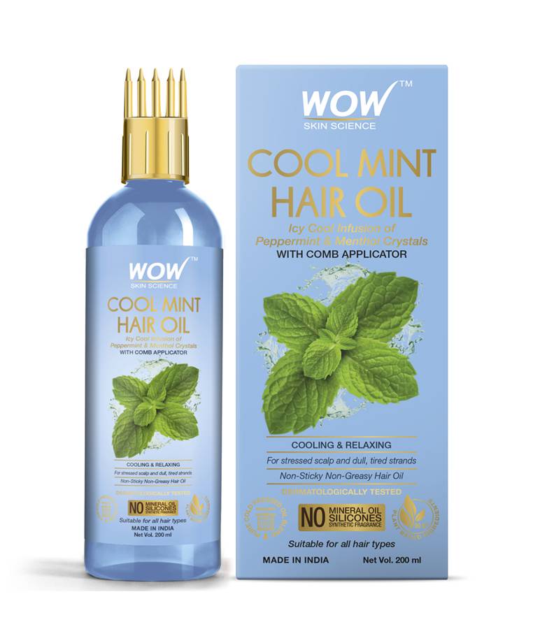 Cool Mint Hair Oil Non Sticky & Non Greasy 200mL maccaron.in