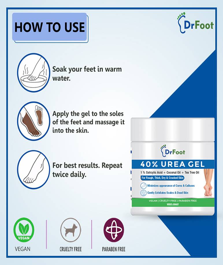 Dr Foot 40 Urea Gel with 1 Salicylic Acid Foot Cream100 gm