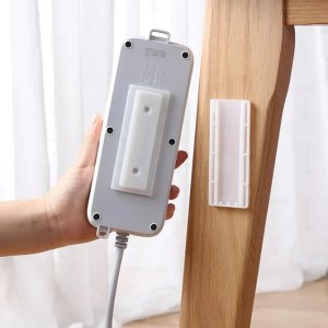 Multiuse Device Plug Organizer: Reusable NoHole Wall Mount with SelfAdhesive Convenience for Home and Office Leaves No Residue