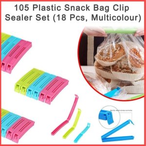 18 PCS  Plastic Snack Bag Clip  Sealer Set of Multicolor