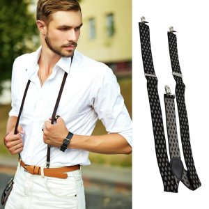 Adjustable Elastic Suspenders for Men Women Boys and Girls  Durable and Stylish Braces with 3 Clips