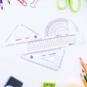 SET OF 4 PIECES RULER KIT FOR SCHOOL OFFICE AND HIGH SCHOOL STUDENTS