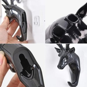 Self Adhesive Deer Head Wall Door Hook Hanger