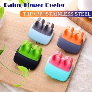 Rubber Finger Grip Hand Peeler for Fruits Vegetables and Potatoes  Handy Kitchen Tool 1Pc of product