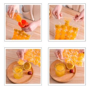 Disposable Ice Cube Bags: Stackable EasyRelease Ice Cube Mold Trays with SelfSeal for HassleFree Freezing. Ideal for Keeping Cocktails Food and  juice Cool