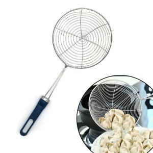 "CRISPY CREATIONS: Round Stainless Steel Deep Fry/Mesh Strainer for Perfect Golden Goodness"