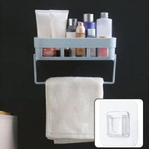 MULTIPURPOSE KITCHEN BATHROOM SHELF WALL HOLDER STORAGE RACK BATHROOM