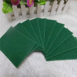 PACK OF 10 AQUA GREEN SCRUB SPONGE PADS FOR MULTIPURPOSE KITCHEN CLEANING