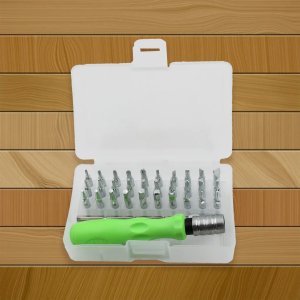 MINI SCREWDRIVER BITS SET WITH MAGNETIC FLEXIBLE EXTENSION ROD  30 PIECES