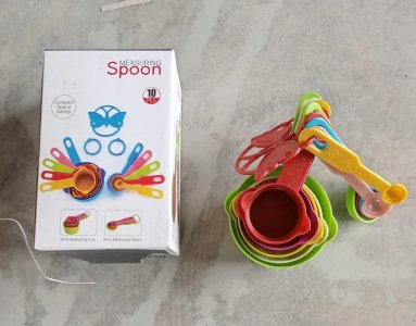 10Piece Plastic Measuring Spoons and Cups Set for Your Home Kitchen