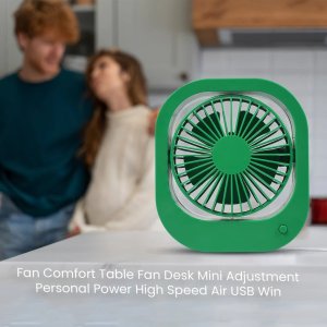 1 pc Rechargeable USB Fan with 2 Speeds and 180° Rotation  Portable Quiet Personal Fan for Car Travel and Outdoor Use Battery Not Included