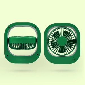 1 pc Rechargeable USB Fan with 2 Speeds and 180° Rotation  Portable Quiet Personal Fan for Car Travel and Outdoor Use Battery Not Included