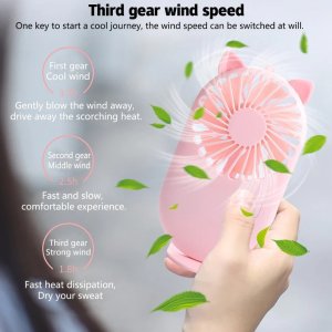 Handheld Fan  Innovative Mini Fan with USB Power and Table Stand: Your Personal Cooling Solution Anywhere Battery Not Included pack of 1