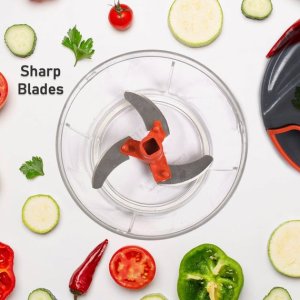 3BLADE CHOPPER FOR EASY VEGETABLE AND FRUIT PREPARATION IN YOUR KITCHEN BROWN BOX PACKAGING