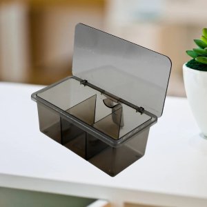 Seasoning Box with 3 Divided Compartments and Lid: Ideal for Serving Spices in Bars Restaurants Coffee Shops and Hotels