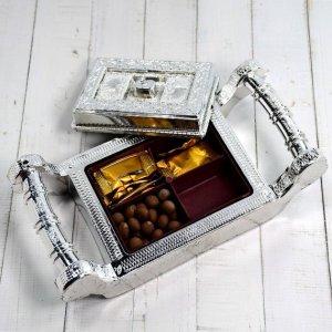 DECORATIVE TRAY/ PLATTER FOR SERVING DRY FRUITS AND MUKHWAS