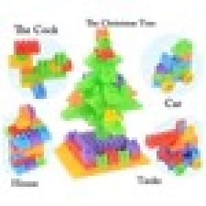 KidBlocks: Fun and Educational Puzzle Set for Boys and Children MULTICOLOR 60 BRICKS BLOCKS
