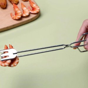 31CM METAL BBQ CLIP TONGS  YOUR ESSENTIAL CHARCOAL GRILLING AND SERVING TOOL