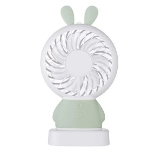 Rechargeable USB Handheld Mini Fan in Rabbit Style with ColorChanging LED Pocket Desk Light Batteries Not Included pack of 1