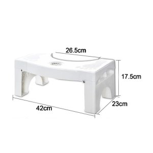 White Folding Toilet Squat Stool with Plastic NonSlip Design