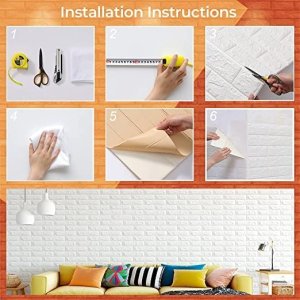 3D Foam Wallpaper Sticker Panels for Walls and Ceilings in Living Rooms Bedrooms Furniture and Doors  Foam Tiles Size: 73x70 cm 1pc