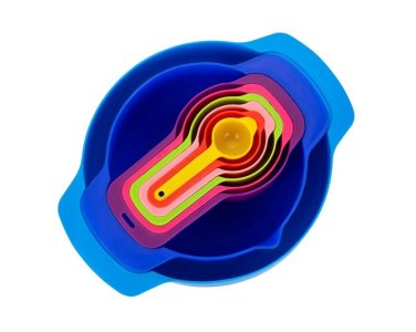 COMPLETE KITCHEN SET  8PIECE NESTING BOWLS AND MEASURING CUPS SET