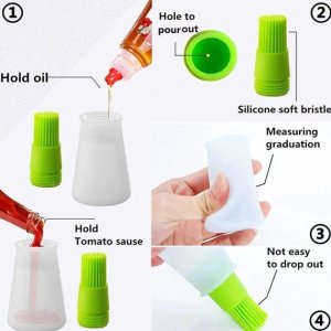 SILICONE PASTRY BRUSH SET FOR BASTING AND COOKING