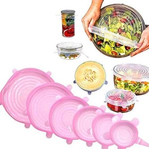 SILICONE LID SET  STRETCHABLE AND VERSATILE SILICONE COVERS FOR CONTAINERS