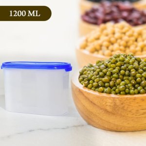 1200 ML PLASTIC STORAGE CONTAINERS WITH SECURE LIDS  MULTIPURPOSE & KITCHEN FRIENDLY
