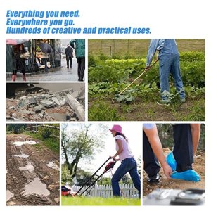 50 Pairs of Disposable Shoe Covers for Rainy Weather with Plastic Elastic Tops