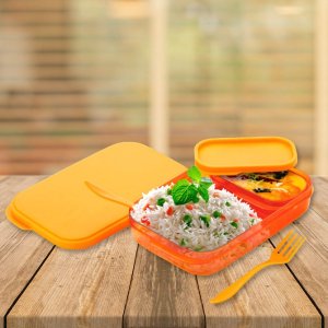 PREMIUM KIDS' LUNCH BOX FOR SCHOOL AND PICNIC WITH INCLUDED SPOON AND FORK