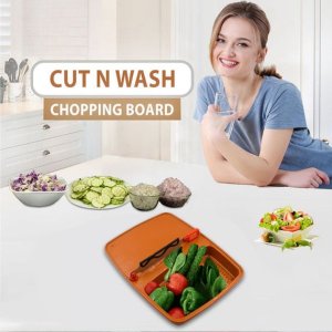 MULTIFUNCTIONAL CUT AND WASH BOX WITH TRAY FOR EFFICIENT FOOD PREPARATION