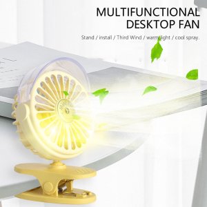 Portable Desk Fan with Compact Spray Bottle Cool Anywhere