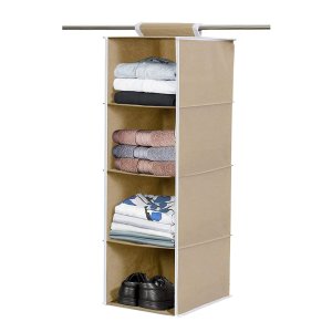 TEXTILE SUSPENDED 4TIER WARDROBE CLOTHING ARRANGER