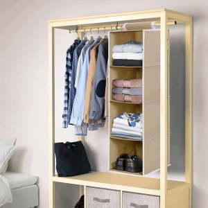 TEXTILE SUSPENDED 4TIER WARDROBE CLOTHING ARRANGER